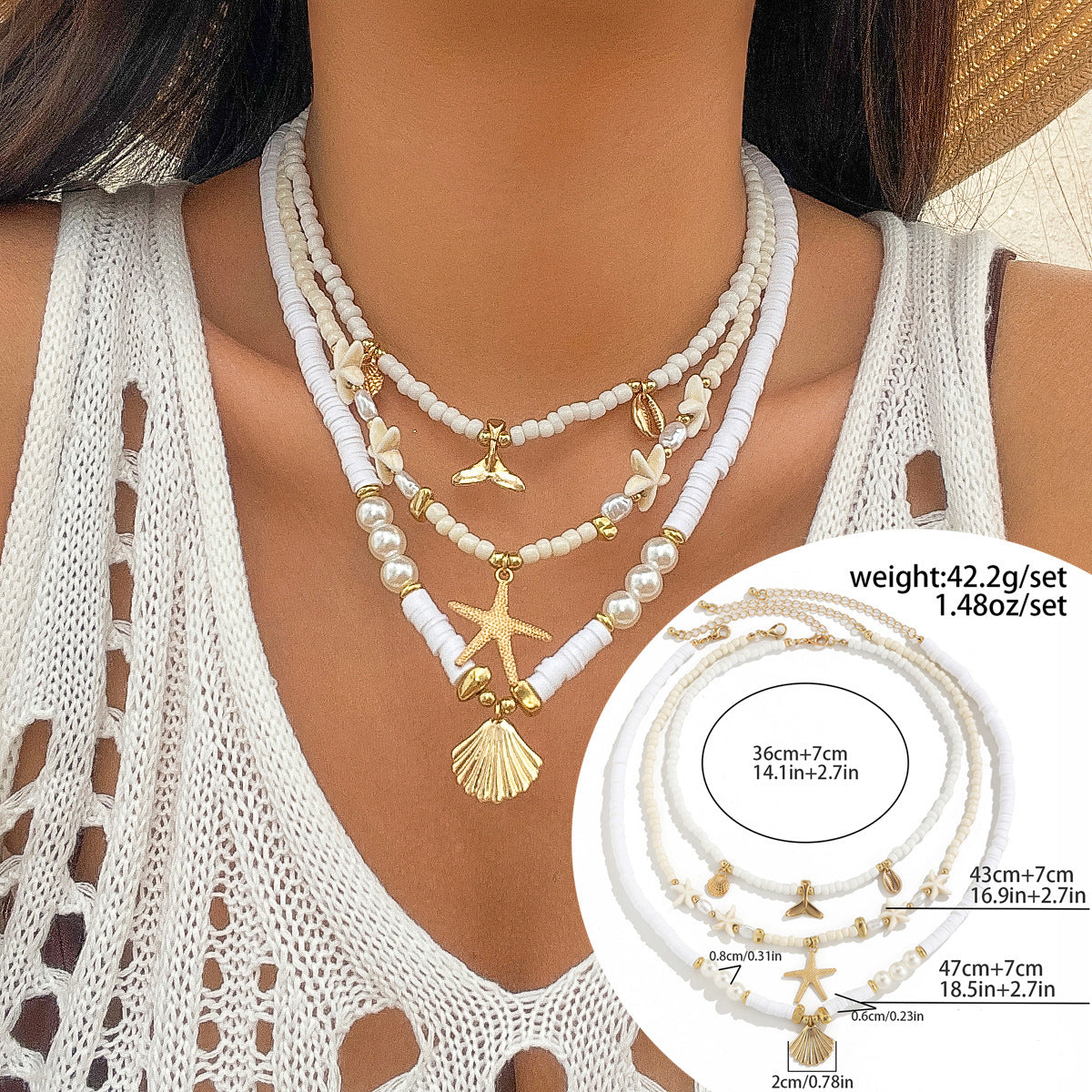 Layered Beaded Beach Necklace