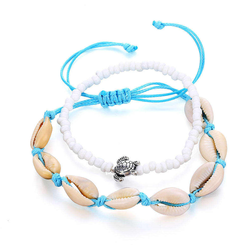 Ocean & Shells Adjustable Anklet