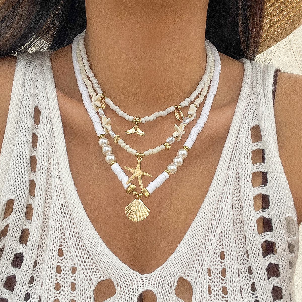 Layered Beaded Beach Necklace