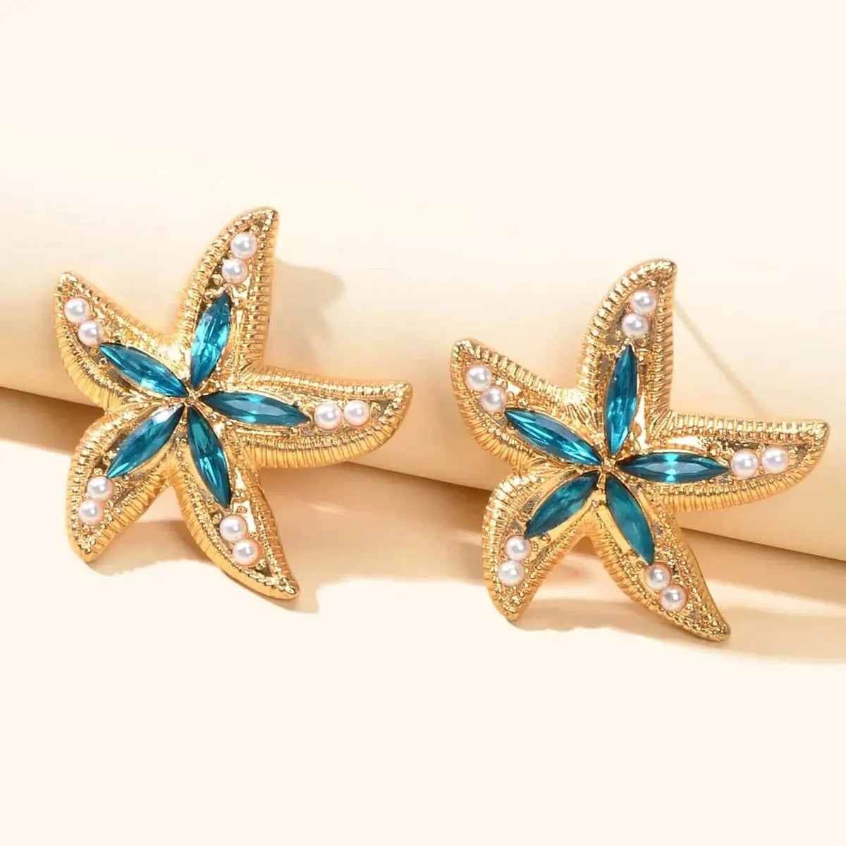 Starfish Charms Dangle Stud Earrings
